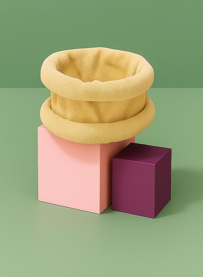 ANNACREATIONS ANNA CREATIONS 4 Pcs Cotton Hair Rubber Bands for Women & Girls - Soft Elastic Ponytail Holders - No Damage Hair Ties for Thick, Long, Curly Hair - Multicolor Stylish Scrunchies - Image 4