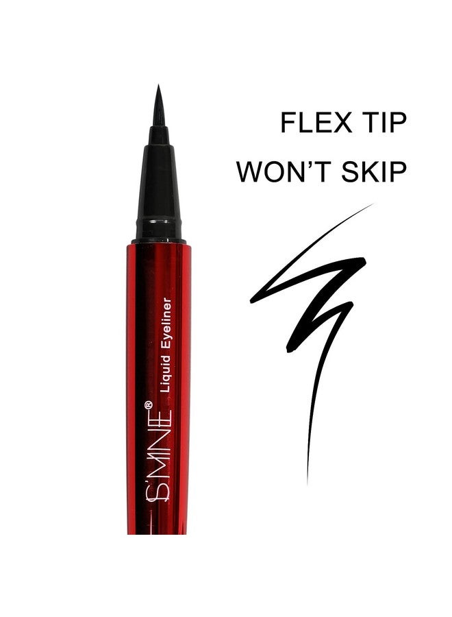IS'MINE Ismine Professional Matte Vegan Smudge Proof Eyeliner Makeup Liner Easy Liquid Pen No Skip Eyeliner Waterproof Formula Long Lasting Liquid Eyeliner Black - Image 4