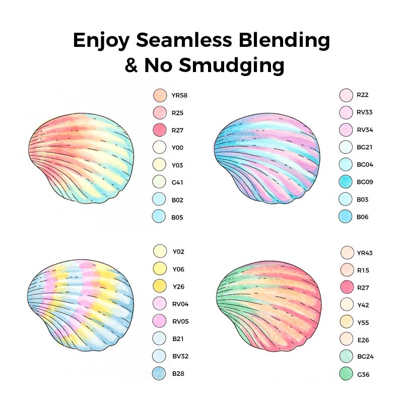 Ohuhu Pastel Alcohol Brush Markers- 48 Pastel Colors of Honolulu Blossoming- Alcohol Based Double Tipped Art Marker Set for Artist Adults Coloring Illustration- Brush & Chisel Dual Tips- Refillable - Image 3