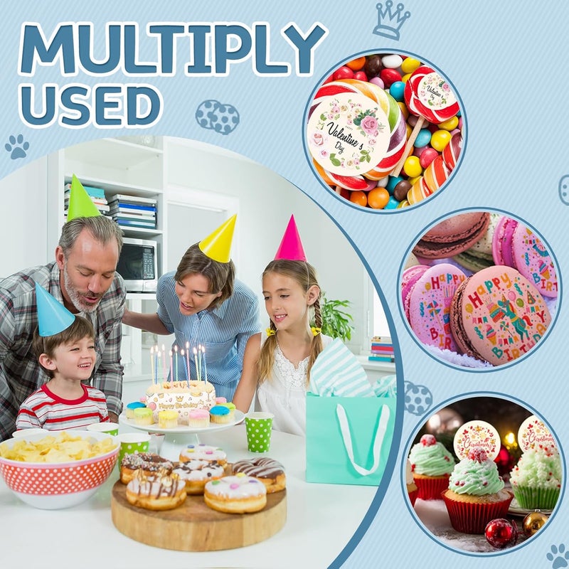 FUTEBO Edible Paper A4 Size, 5 Counts Icing sheets, 11.7" x 8.3" Frosting Sheets, Edible Image Paper for Cupcake Decoration, Sugar Sheet for Cake Printer - Image 4