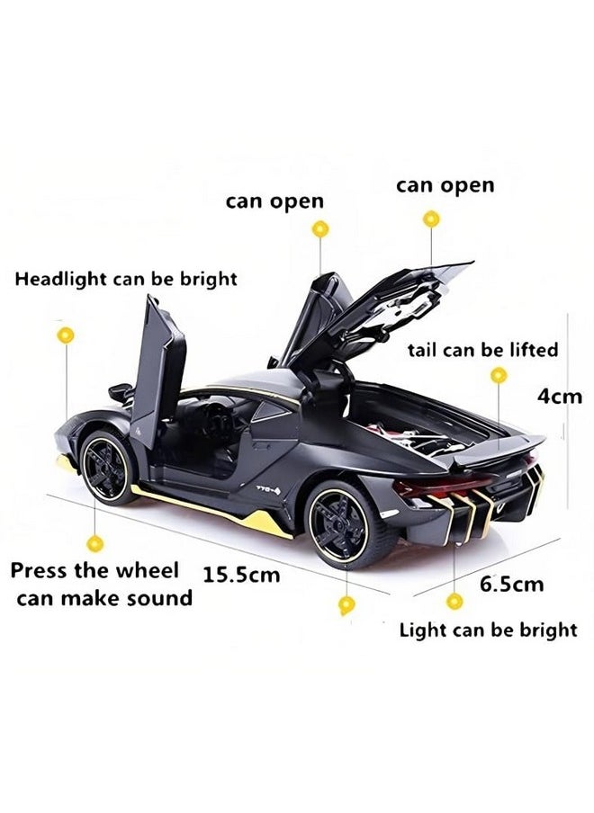 Sky Tech Sky Tech® Lamborghini Car Toy Die-cast Metal Car Model Car Pull Back car Super car with Openable Doors with Sound and Light for Birthdays Gift Party Decorations Great for Kids Boys Girls 1:32 Scale  - Image 4
