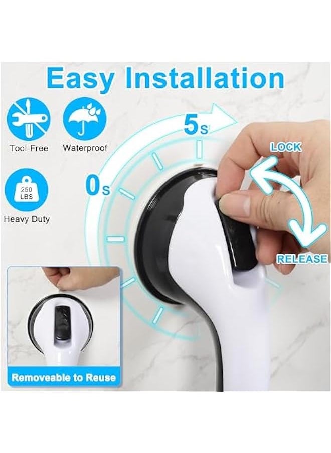 Generic Shower Grab Bars for Seniors, 250BL Shower Handles for Elderly Suction, Safety Heavy Bathtubs Grab Bars 2PCS Handicap Grab Bars Support for Bathroom/Showers/Toilet  - Image 4