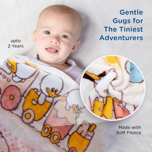 Mee Mee Ultra Soft Plush | Lightweight & Comfortable Baby Blankets | Swaddle for Infant & Toddler | Multipurpose | Breathable | Double Layred 1Years+ | Pink | 110X140 CM - Image 3