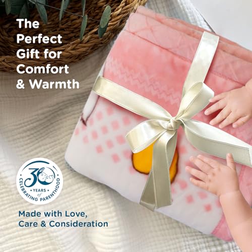 Mee Mee Ultra Soft Plush | Lightweight & Comfortable Baby Blankets | Swaddle for Infant & Toddler | Multipurpose | Breathable | Double Layred 1Years+ | Pink | 110X140 CM - Image 4