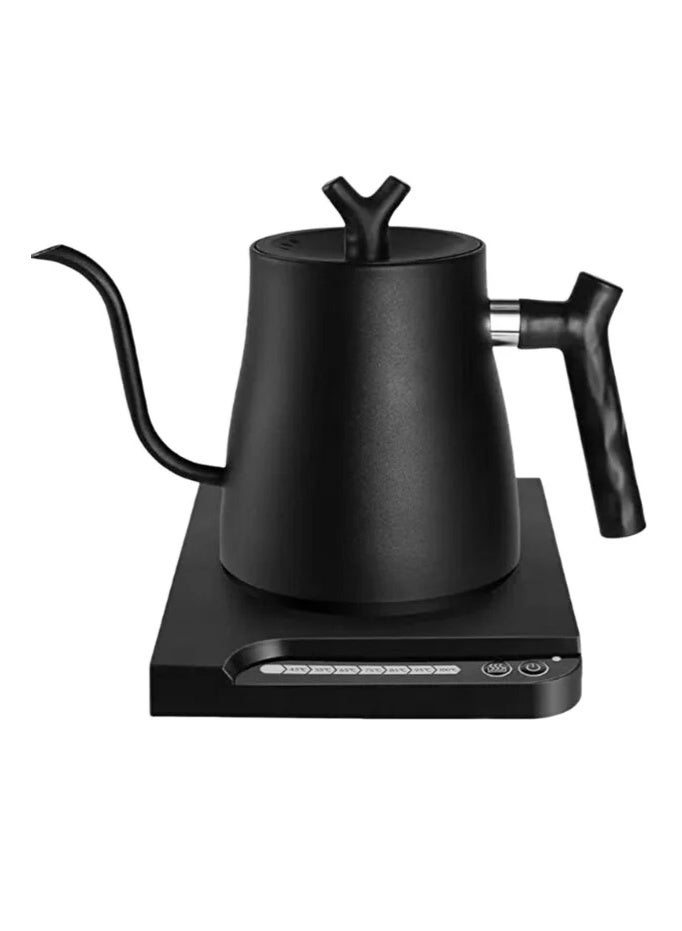 Doppio Electric Gooseneck Kettle 1000ml – Precision Pour Over Kettle with Temperature Control & Keep Warm Function – Matte Black
