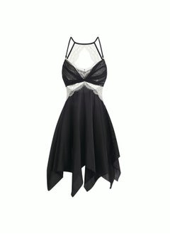 Ladies Satin Luxury Solid Color Sling Nightdress Glamorous Pajamas Homewear With Panties