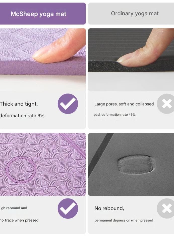 Yoga Specific Pad For Shock Absorption Sound Insulation Shock Absorption Anti Slip Fitness Home Use Thickened Exercise Yoga Pad For Hair Replacement Anti slip Thickened