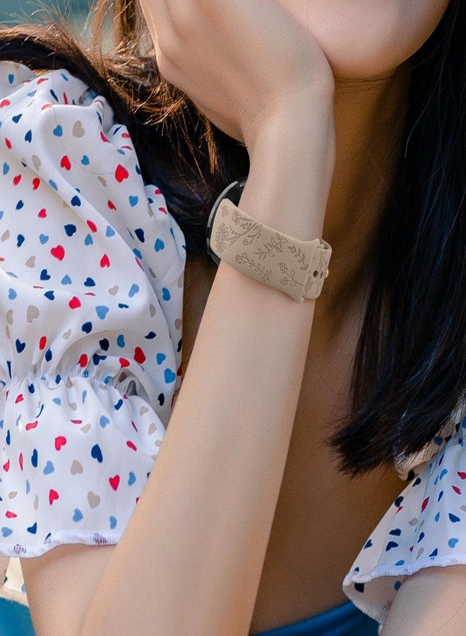 Meliya ID208 Plus Smart Watch Bands, Soft Silicone Sport Quick Released Replacement Strap for Fitpolo/Quican/Aeac/Tensky ID208 Plus Watch Bands (Pink+Starlight+Smoke Purple) - Image 5