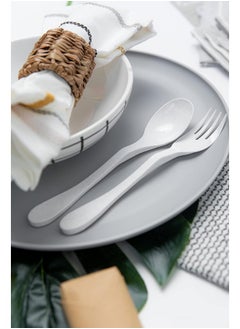 Knork Knork Eco Spoon Biodegradable Reusable Flatware Set, 12 Piece, White  - Image 5