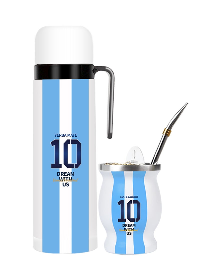 كوبرو طقم شاي ماتي الأرجنتيني رقم 10، بما في ذلك وعاء معزول وكوب ماتي - Image 1