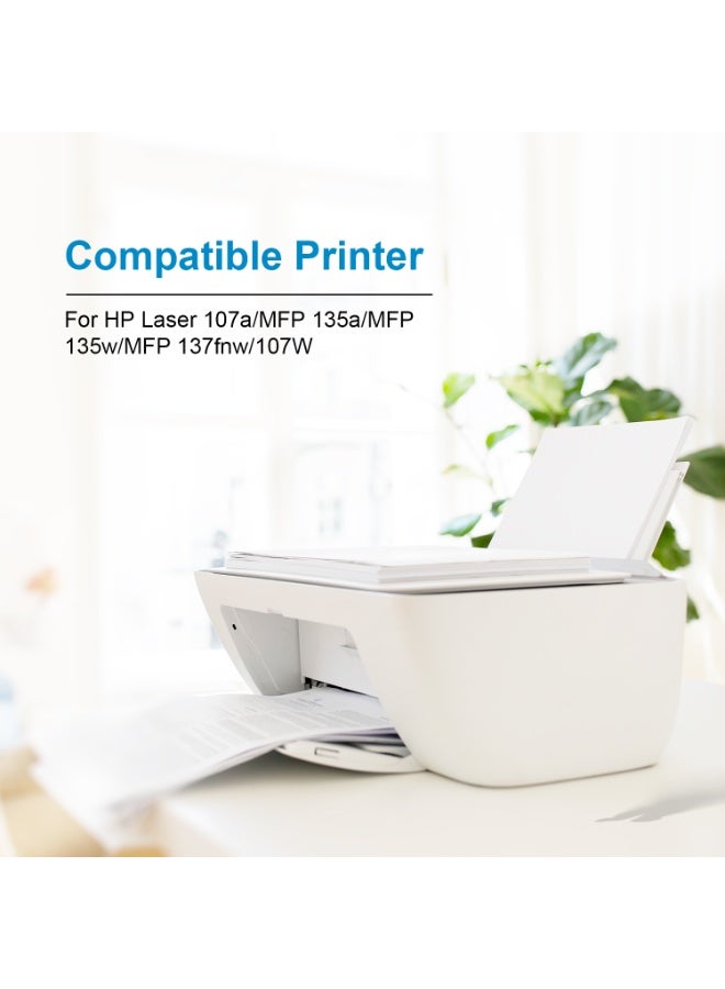 استا خرطوشة حبر أسود ASTA W1106A 106A، لوازم عالية الجودة متوافقة مع طابعات HP LaserJet 107a MFP 135a MFP 135w MFP 137fnw 107W، بديل للطابعات المكتبية، طباعة سلسة، إنتاج يدوم طويلاً، رائعة للاستخدام في المكتب المنزلي. - Image 3