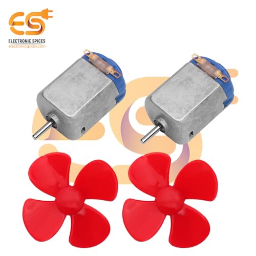 Electronicspices Electronic Spices Simple DIY Project Combo of Fan/Switch/Motor/Battery Clip and led/9v Battery - Image 2