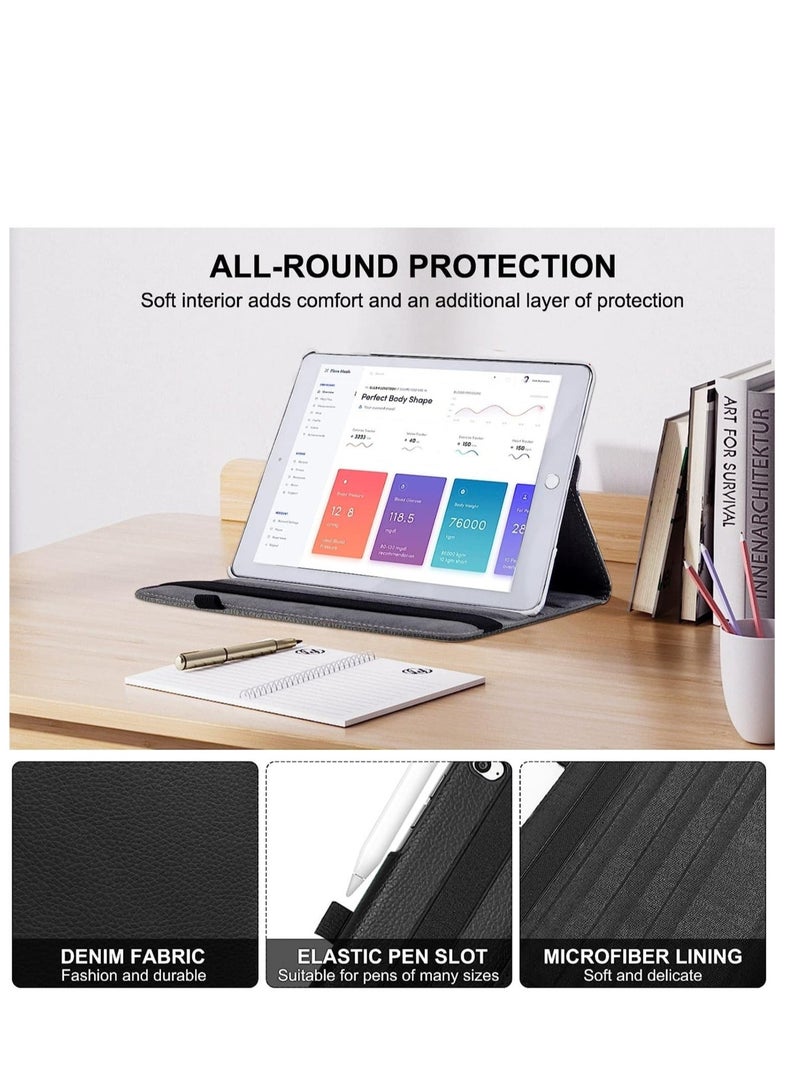 Raxoom New iPad 9.7 2018 2017 / iPad Air 2 Case - 360 Degree Rotating Stand Protective Cover with Auto Sleep Wake for iPad 9.7 inch (6th Gen, 5th Gen) / iPad Air 2/ iPad Air - Image 5