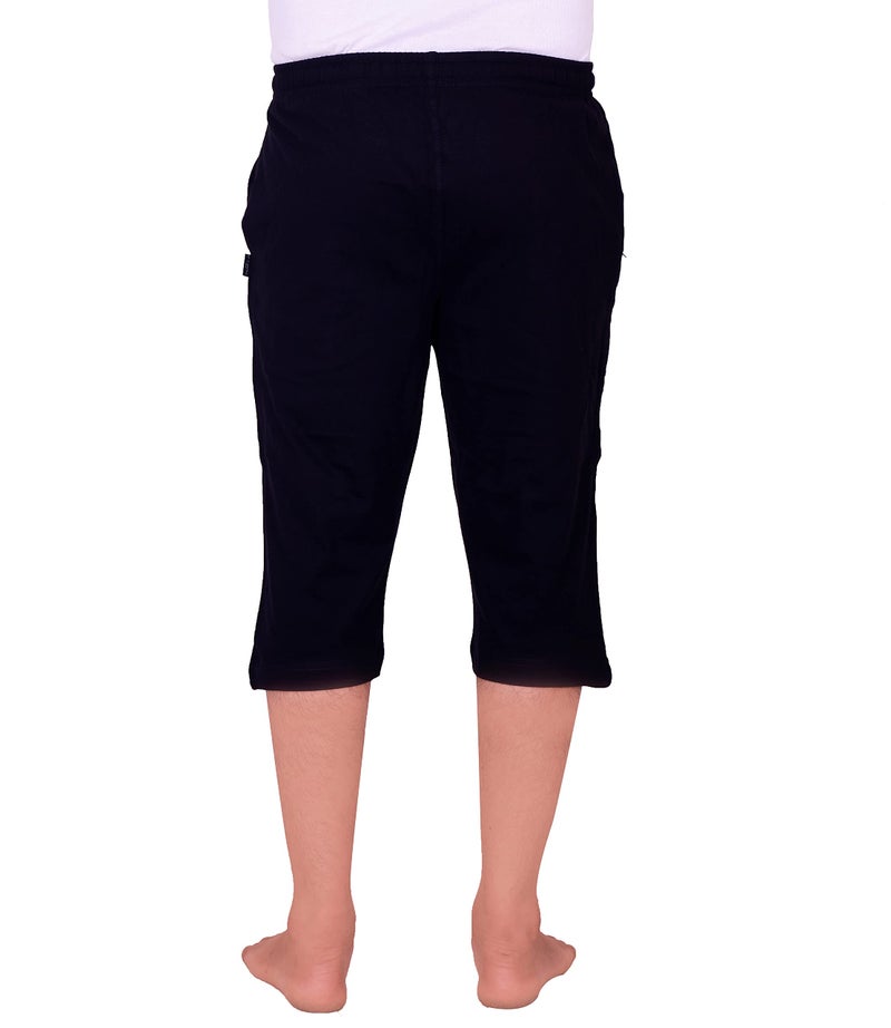 VEGO Mens Capri, 3/4, Three By Fourth, Three Quarter Navy - Regular Fit, 4XL - Image 4