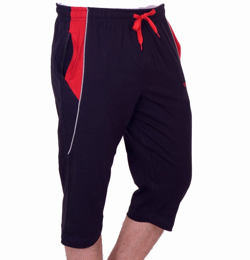 VEGO Mens Capri, 3/4, Three By Fourth, Three Quarter Navy - Regular Fit, 4XL - Image 5