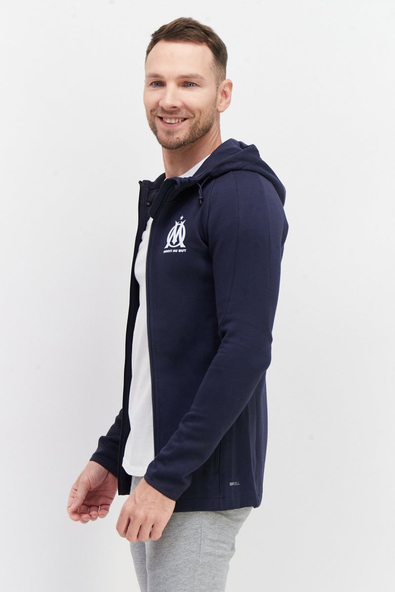 PUMA جاكيت تدريب رياضي للرجال بتصميم ملائم بشعار العلامة التجارية، رمادي - Image 4