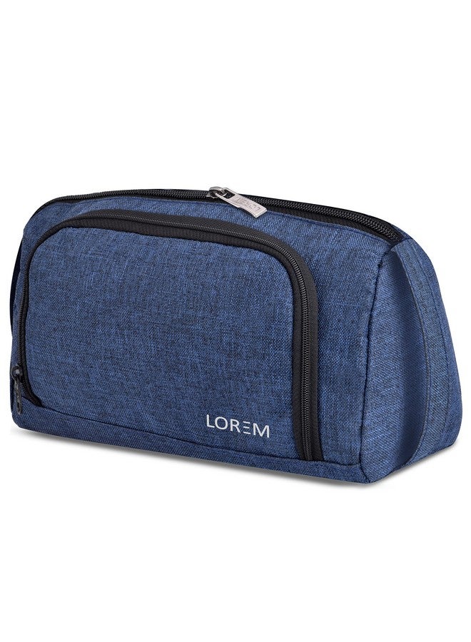 LOREM Blue Large Capacity Luxury Pencil Cases Bag, Large Pencil Pen Pouch with Handle, Portable Makeup Bag with Zipper for Kids for Students, Kids Adults Office OG09 - Image 1
