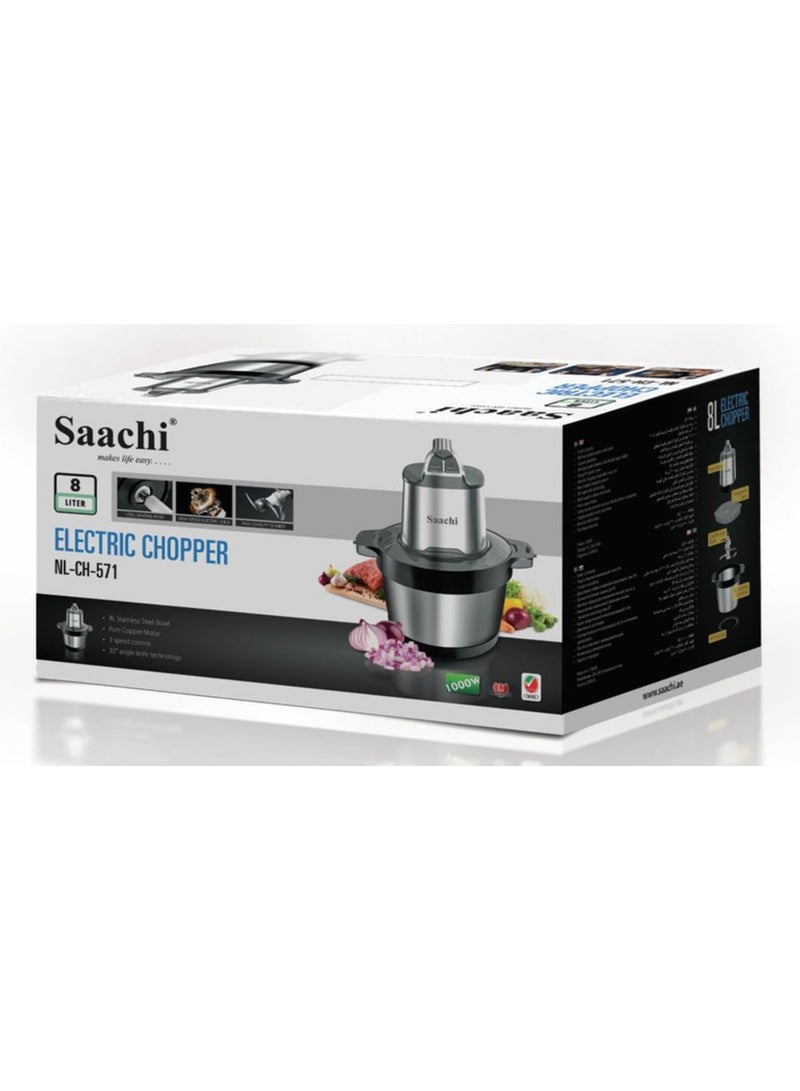 Saachi Electric Meat Vegetable Chopper Grinder - Image 2