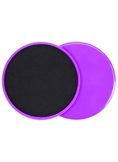Generic Exercise Sliders Gliding Discs Dual Sided Total Body Workout System 2Pcs, Purple  - Image 1