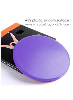 Generic Exercise Sliders Gliding Discs Dual Sided Total Body Workout System 2Pcs, Purple  - Image 4