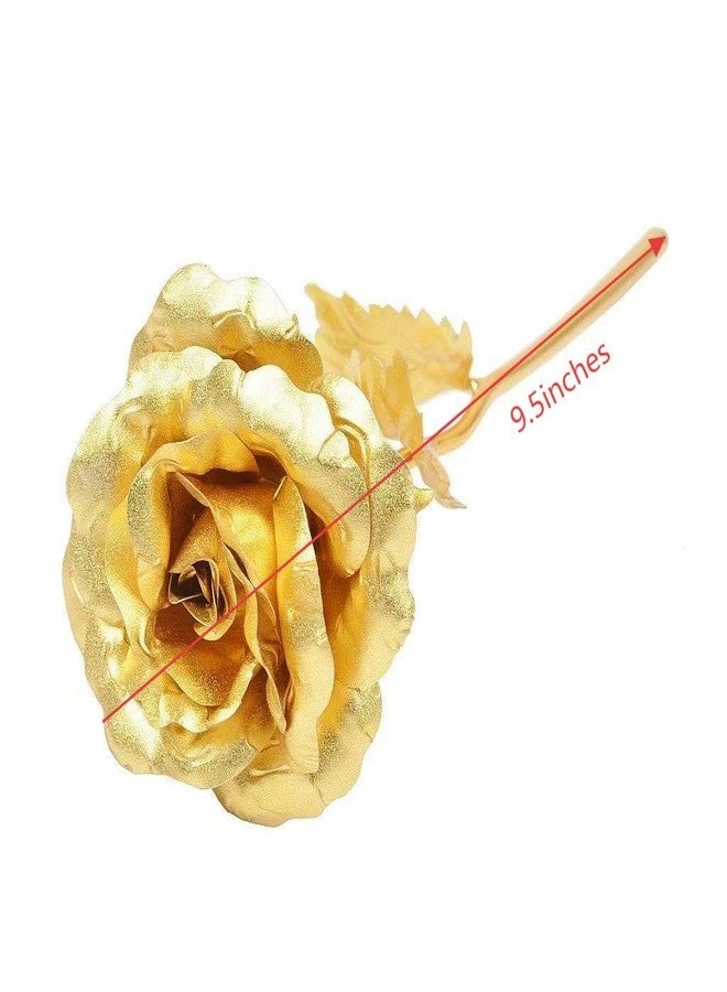 Smowfes Gold Dipped Rose, Eternal Long Stem Golden Rose | Luxurious Romantic Gift for Women, Ideal for Valentine's Day, Anniversaries, Mother's Day, and Birthday Celebrations - Image 2