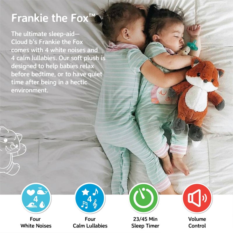 Cloud b Sound Machine with White Noise Soothing Sounds | Cuddly Stuffed Animal | Adjustable Settings and Auto-Shutoff | Frankie The Foxâ„¢ - Image 2