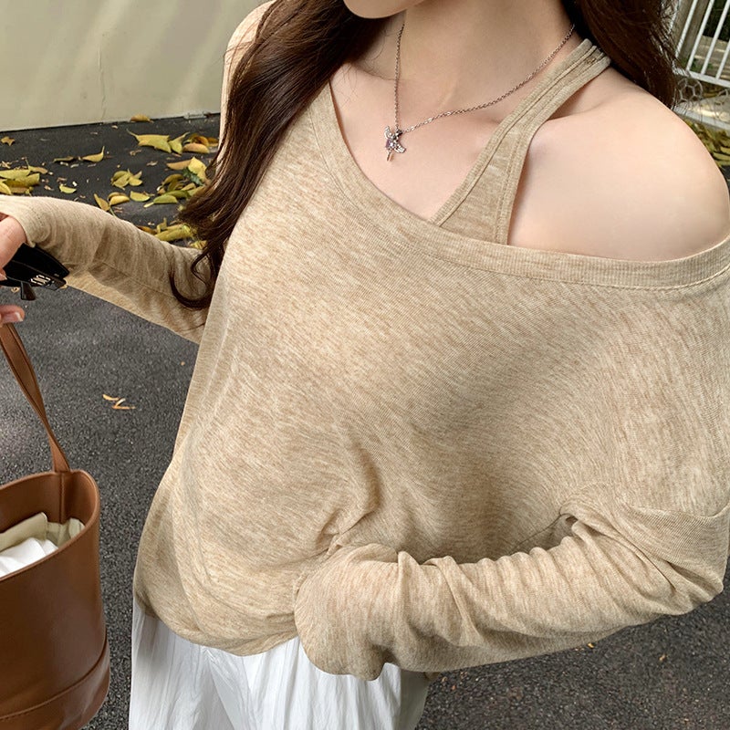 Chic Casual Thin Sleeveless Vest and T-Shirt Set for Spring/Summer white - Image 5