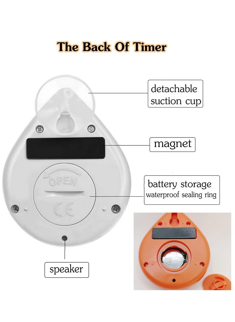 SYOSI - Silent Non-Ticking Battery Operated Shower Timer, Waterproof Digital Timer, Small Size Cute Timer with Suction Cup, Small Size and Good Performance, Strong Magnet on the Back (Light Green) - Image 1