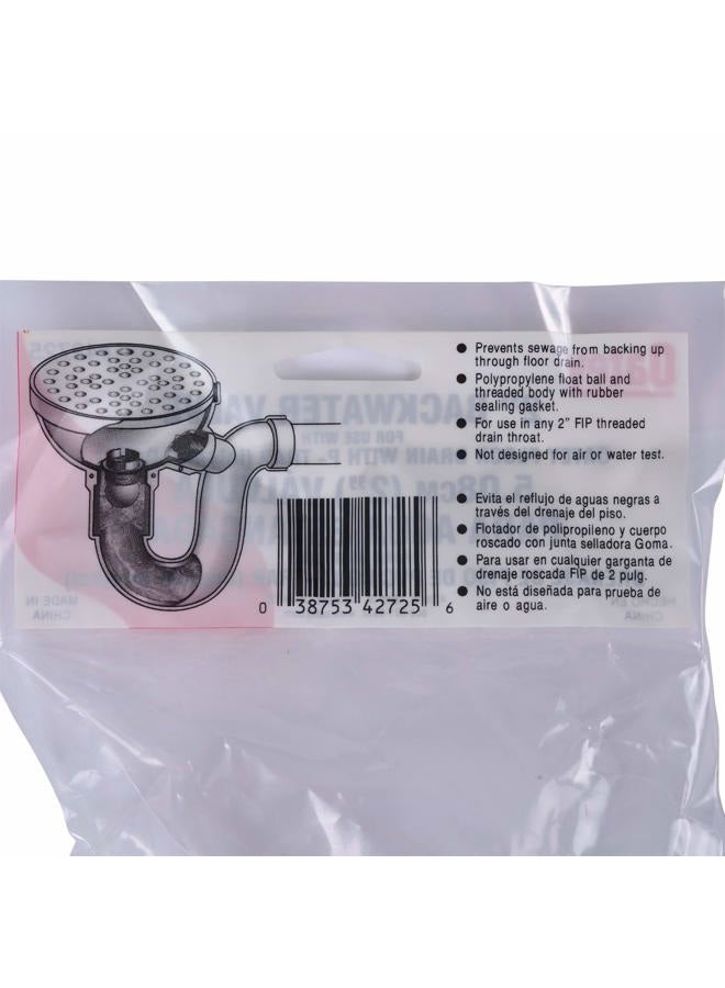 Oatey 42725 2 in. Backwater Valve Device for Integral Trap Shower Drain - Image 2