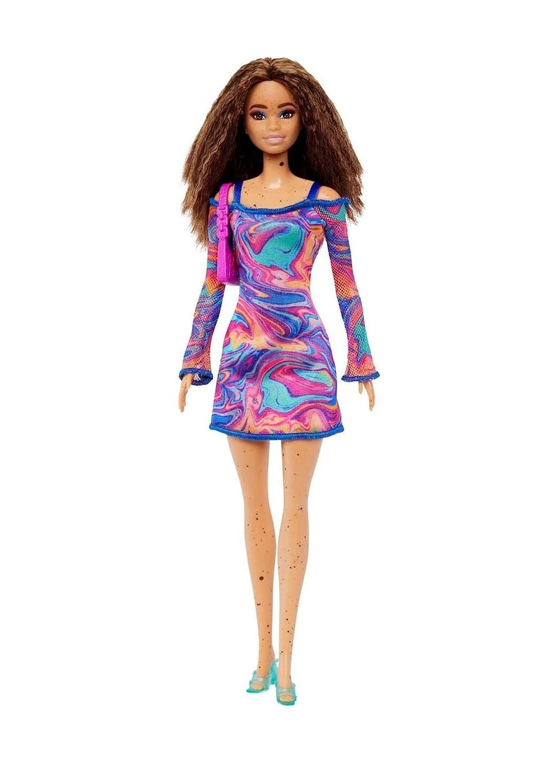 Barbie Fashionista Doll - Rainbow Marble Swirl - Image 1