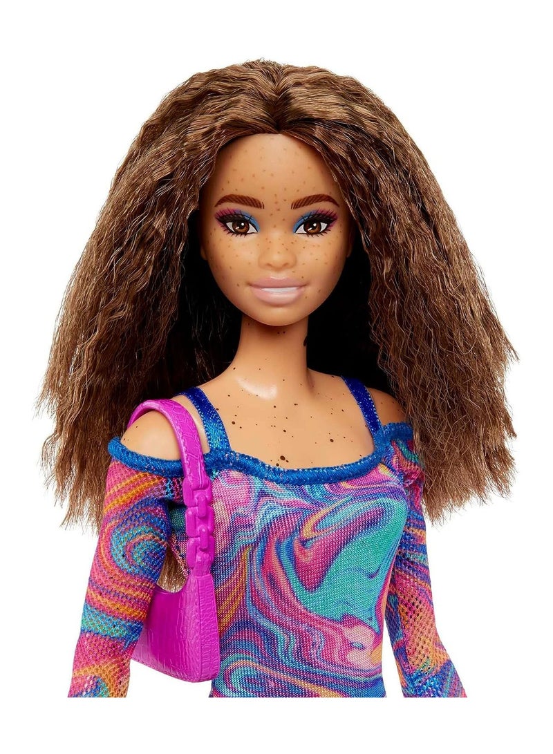 Barbie Fashionista Doll - Rainbow Marble Swirl - Image 3