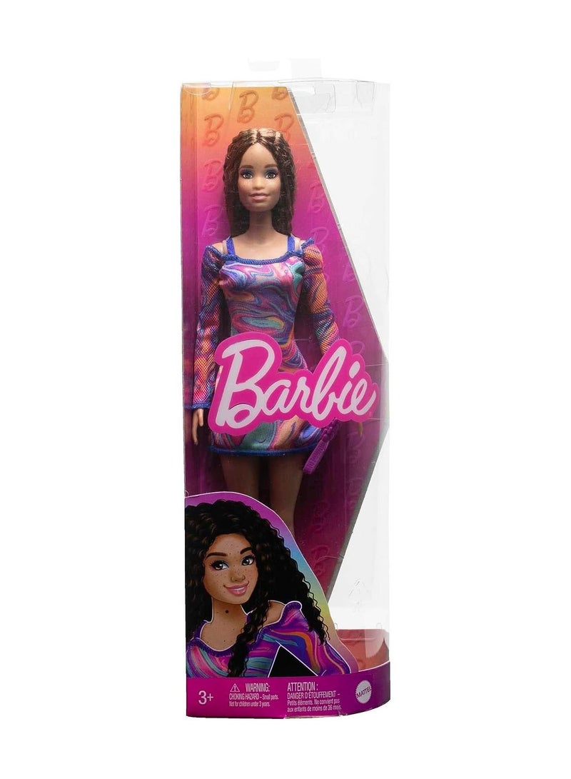 Barbie Fashionista Doll - Rainbow Marble Swirl - Image 4