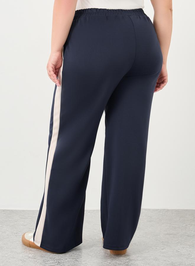 Styli Plus Scuba Joggers with Contrast Side Seam Panel - Image 4