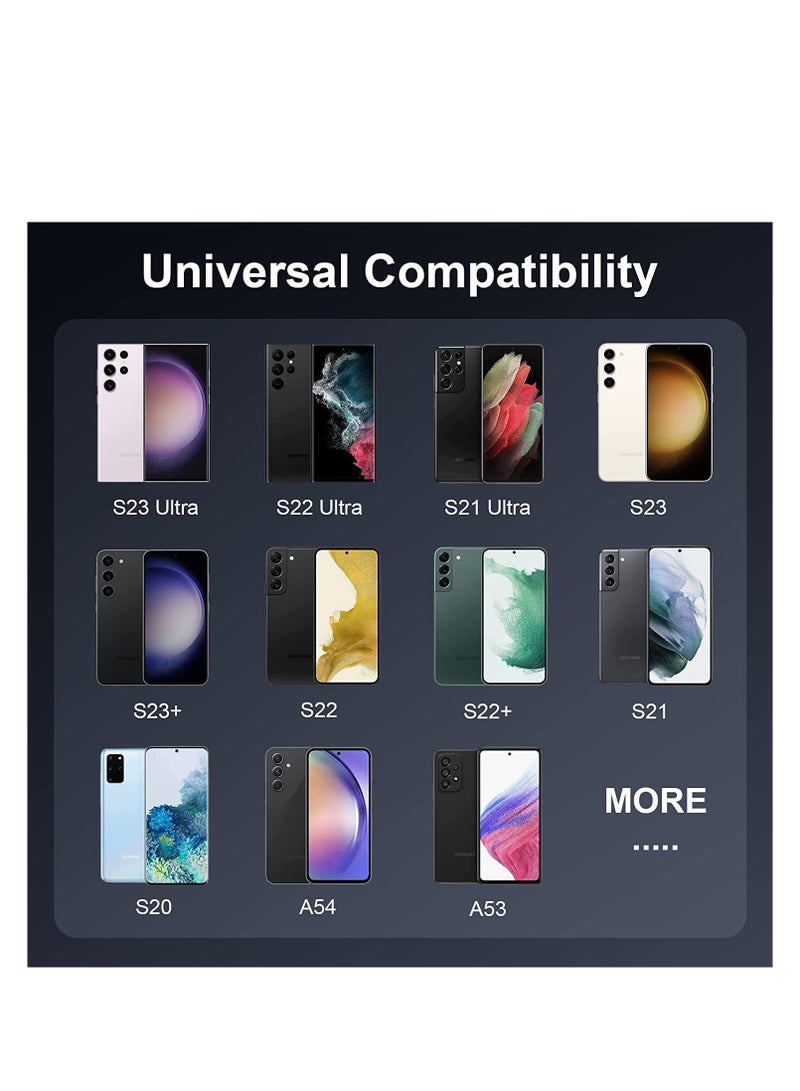 بيوينتي شاحن فائق السرعة 45 وات لأجهزة Samsung S24 Ultra وS23 Ultra وS22 Ultra وS23+ وS23 وS22 وS22+ وS21 وS21+ وS20 وA54 وA53 وA72 وA71 وTab A8/A9/S8 Ultra/S8/S7/S9 شاحن توصيل USB C وكابل من النوع C إلى ال - Image 3