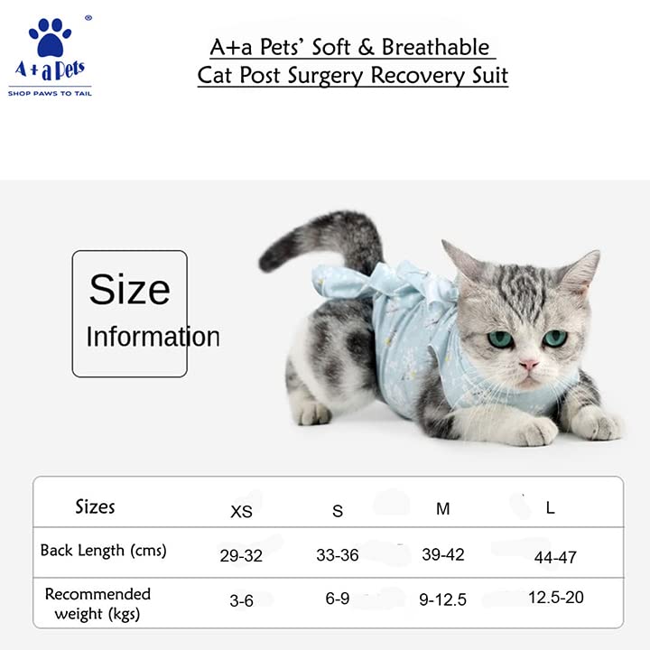 A+a Pets ' Cat Everyday Clothing, for Post Surgery Recovery, Abdominal Wounds or Skin Diseases | Breathable Cotton (Red & Yellow, M) - Image 2