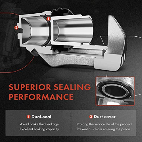 A-Premium Disc Brake Caliper Assembly Compatible with Select Chevy, GMC, Buick, Avanti, Isuzu, Oldsmobile and Pontiac Models - S10 Blazer, Malibu, Camaro, LLV, S15 Jimmy, Sonoma, Regal - Front Side - Image 3