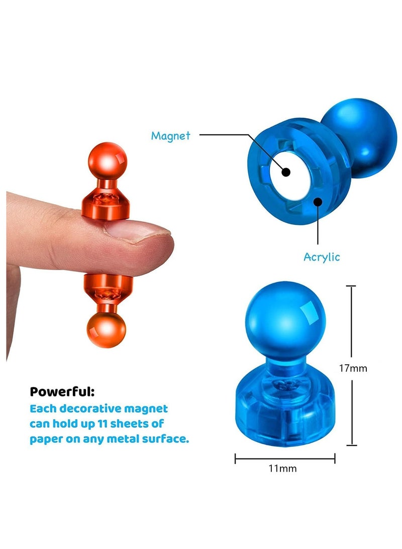 90 PCS Push Pin Magnets, Office Magnets, 8 Assorted Color Strong Fridge Magnet, Perfect for Kitchen Home and School Classroom Magnets, Map Magnets, Whiteboard Magnets - Image 3