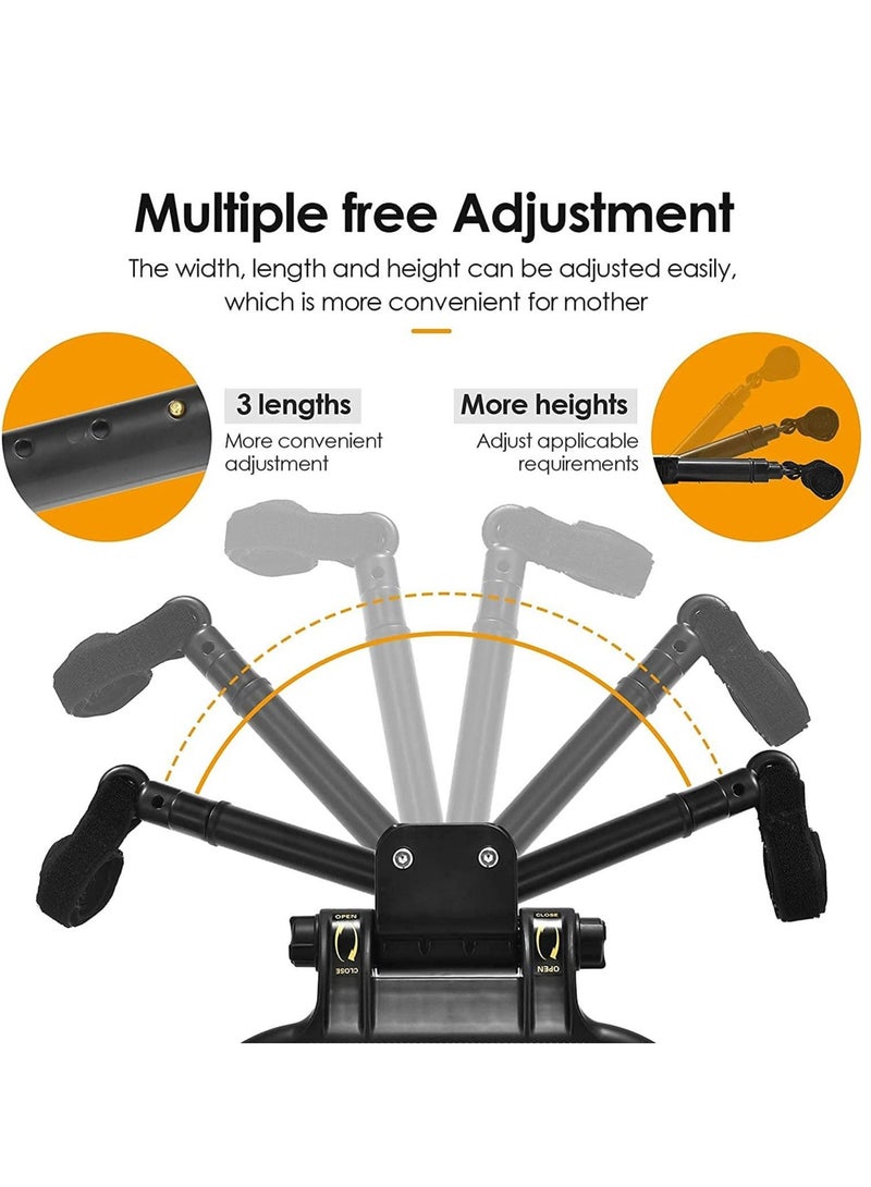 دوكو عربة أطفال محمولة متعددة الوظائف بتصميم ثنائي العجلات مع مقعد - Image 4