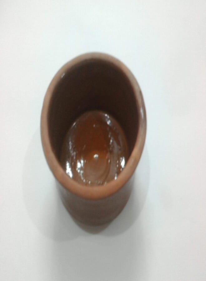 Medium pottery casserole size 11.5 cm - Brown