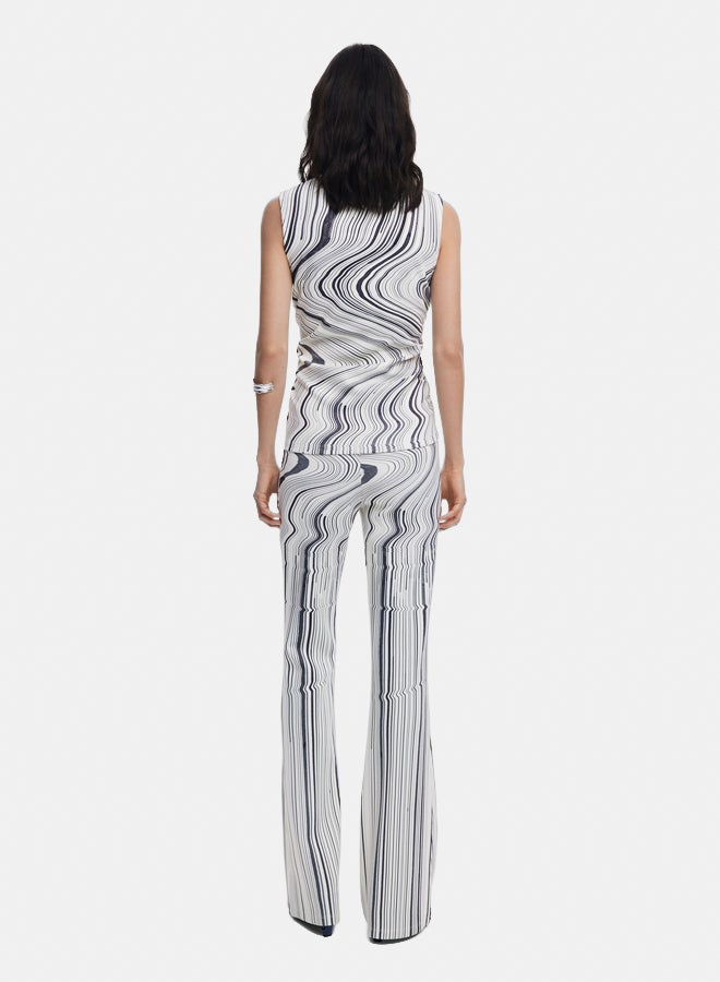 DESIGUAL Wavy striped T-shirt - Image 4