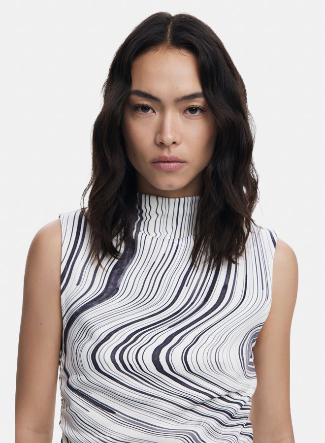 DESIGUAL Wavy striped T-shirt - Image 3