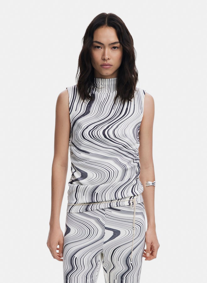 DESIGUAL Wavy striped T-shirt - Image 2