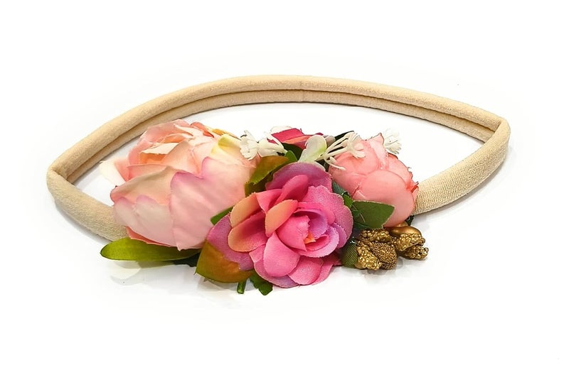 FAIRYTALE Baby Headband Flowers For Girls Cute Elastic Floral Hair Bands Newborn Toddler Headwear Nylon Headbands Kids Hair Accessories - Image 2