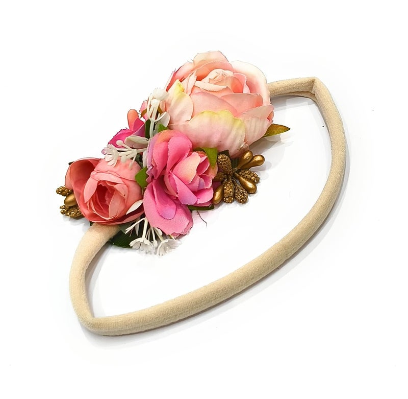 FAIRYTALE Baby Headband Flowers For Girls Cute Elastic Floral Hair Bands Newborn Toddler Headwear Nylon Headbands Kids Hair Accessories - Image 3