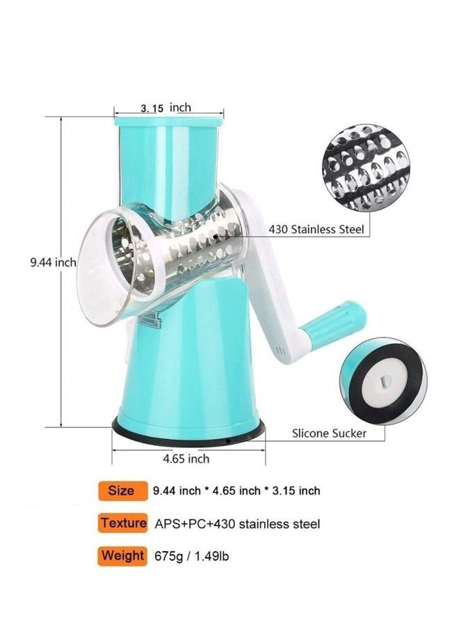 Taimi - Multi-Function Rotary Grater Vegetable Cutter Blue - Image 1