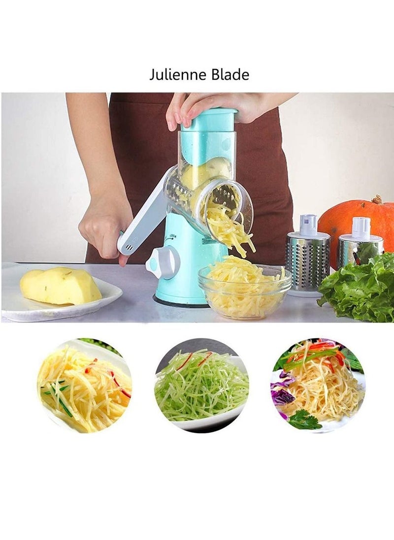 Taimi - Multi-Function Rotary Grater Vegetable Cutter Blue - Image 1