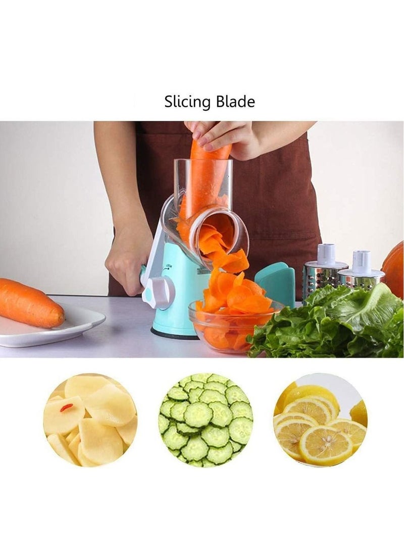 Taimi - Multi-Function Rotary Grater Vegetable Cutter Blue - Image 1