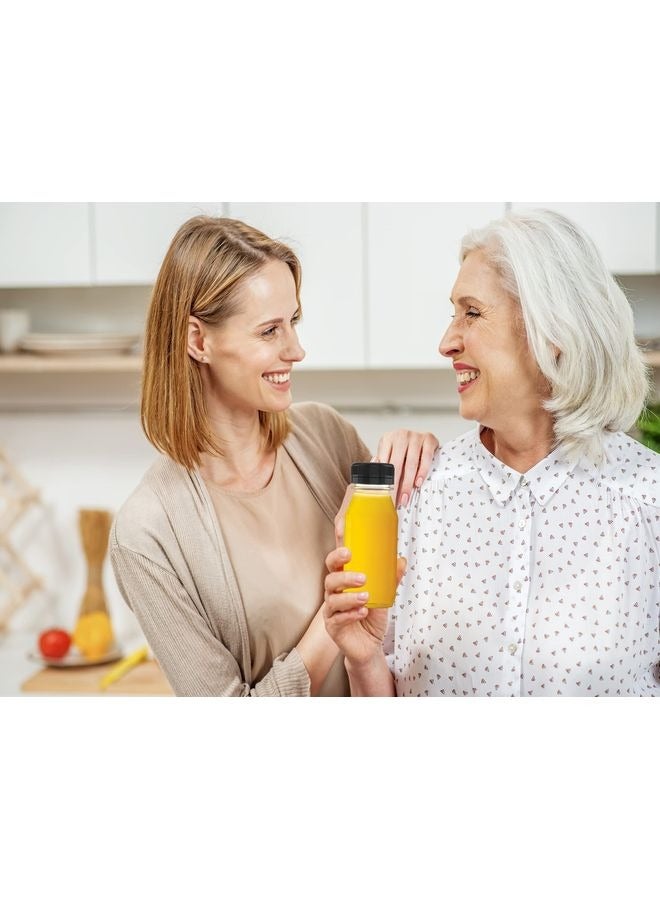 HOMESTAR 10 Pcs 8 oz Plastic Juice Bottle Reusable Transparent Bulk Beverage Containers with Black Lids for Juice, Drinking Milkshake Tea, Milk, Juicing Smoothie Water and Other Beverages, Fridge Storage - Image 3