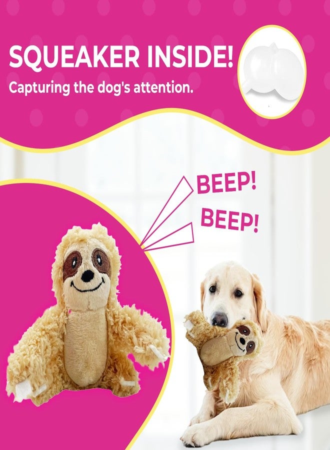 Glow Pups Hide and Seek Dog Toy, Plush Sloth in Tree, Squeaky Interactive Fun, Promotes Mental Stimulation, Keep Your Dog Entertained, Easy to Clean, Soft & Plush, Large, Brown/Green - Image 4