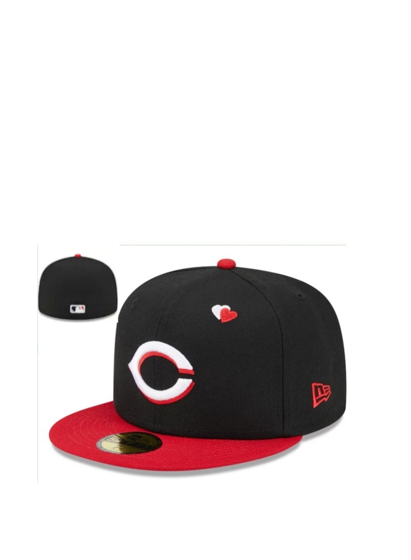 NEW ERA 3D Embroidered Fitted Baseball Team Cap with Closed Back for Sun Protection 59.6cm